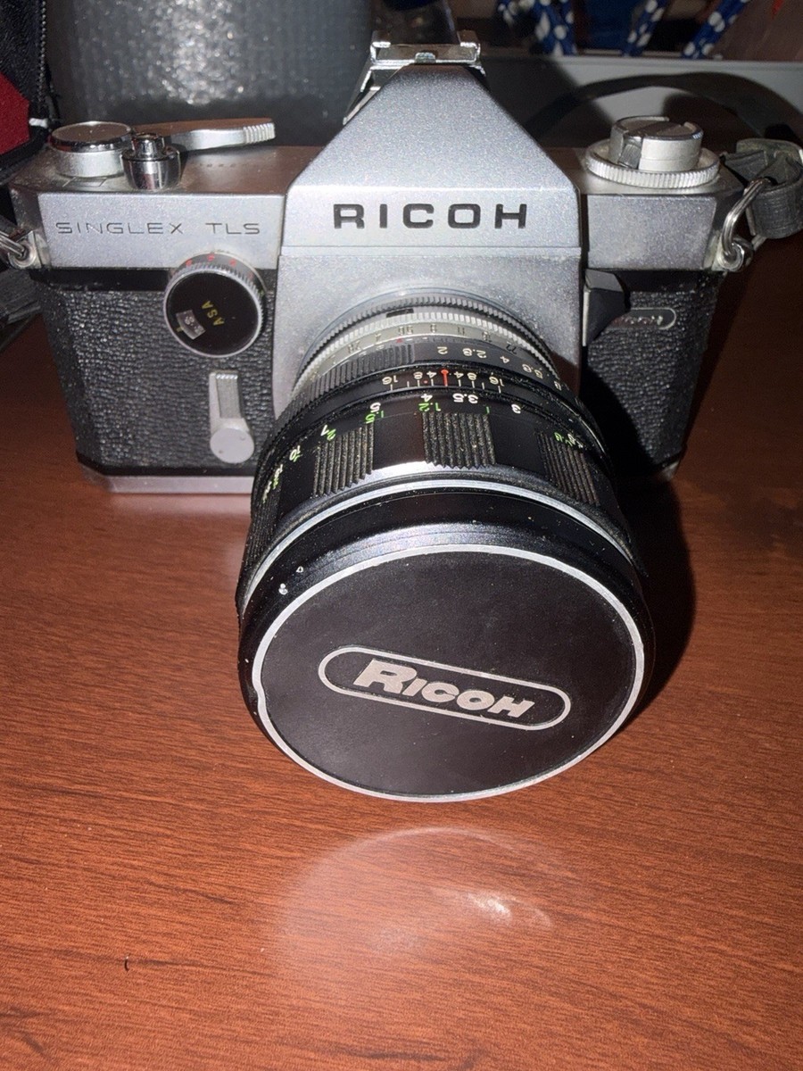 Vintage Ricoh Singlex TLS 35mm SLR film camera 1960s, With
