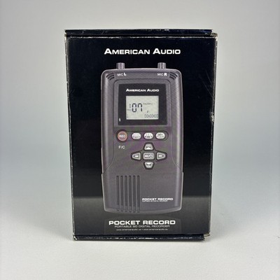 American Audio Pocket Record Portable SD Digital Recorder - Black New Unused