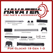 Glock 19 Gen 1-3 Premium Complete Slide Parts Kit Billet Firing Pin USA Made