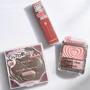 Canmake Makeup Set japonais Kawaii Cosmétiques rose Blush poudre teinte à lèvres