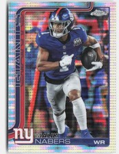 2025 Topps Chrome #225 Malik Nabers Pulsar Refractor