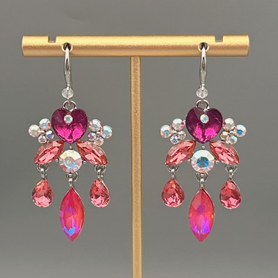 Verspielte Ohrringer im Boho-Chic mit Swarovski  Kristall Geschenk Neu