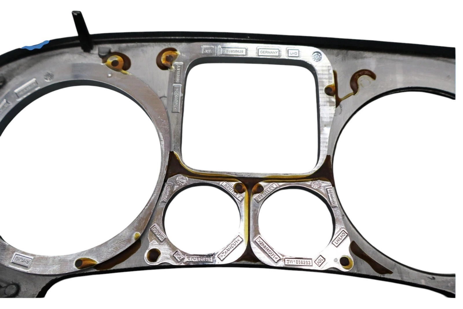 03-12 Bentley Continental Dash Panel Speedometer Bezel Trim 3W0857059 OEM