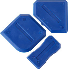 3PCS Silicone Caulking Tools Set Sealant Grout Finishing Scraper Blue Kit