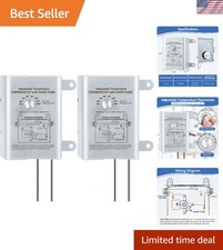 Convenient 2-Pack Attic Fan Thermostat with Wi-Fi Connectivity  Metal Finish