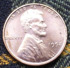 1952 Proof Lincoln Wheat Cent, United States of America 1C Coin, Semi Key Date