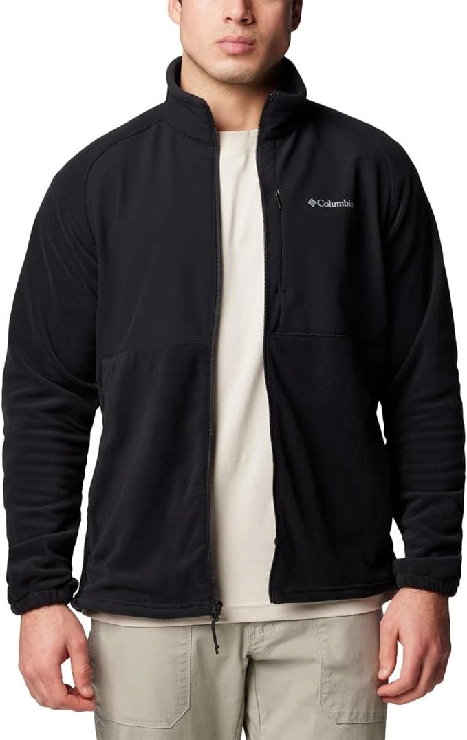 Columbia Men's Sage Peak Full Zip Fleece Comfort Jacket Black M NEW image 2