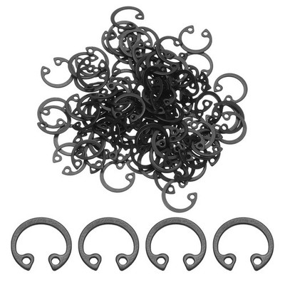100Pcs 23/64''(9mm) Retaining Ring Circlip, Snap Rings C-Clips, Black