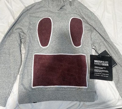 Mostly Heard Rarely Seen Hoodie with Knit Patchwork Design