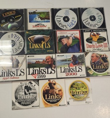 LINKS LS Assorted Games lot of 15 1991-02 plus other golf games and Libraries