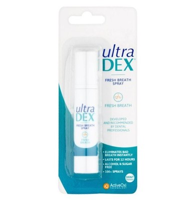UltraDEX Fresh Breath Spray Minzgeschmack 9ml VERPACKUNG BESCHÄDIGT