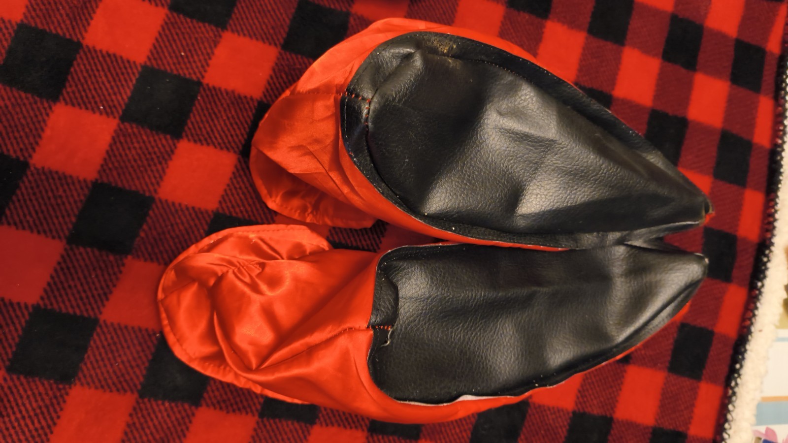  Vintage Elf Shoes Red Or Green Vinyl Sole Santa Costume Christmas W 9- 10? 