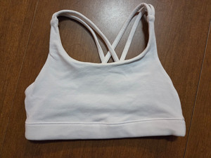 Athleta Girls White Sports Bra Size 6 Small
