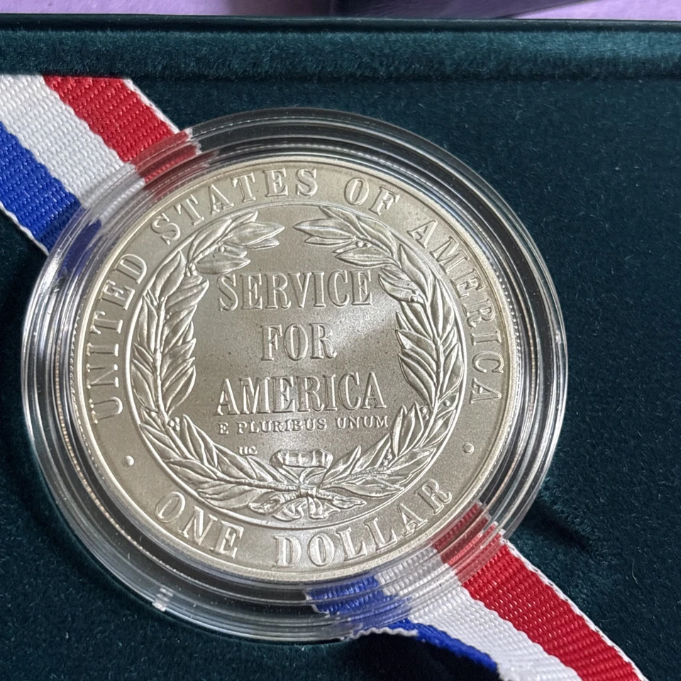1996-S National Community Service Commemorative Coin .90 Silver Dollar COA OGP - Image 3 of 4
