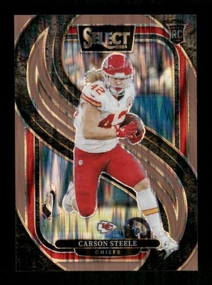 2024 Panini Select #142 Carson Steele Copper Prizm Shock #/299