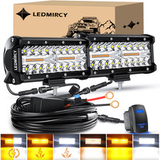 2x 7-inch Led Pods Floodspot Combo Off-road Lights For Atvtruck Fog Driving 2x 7-inch Led Pods Floodspot Combo Off-road Lights For Atvtruck Fog Driving