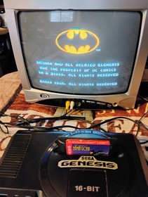 The Adventures of Batman & Robin (Sega Genesis, 1995) Just Game ,Need Cleaned.