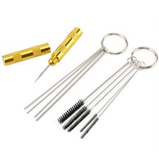 Airbrush Spray Gun Cleaning Repair Tool Stainless Steel Needle Brush Set Ark