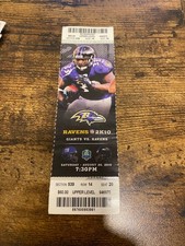 Baltimore Ravens New York Giants Football Ticket 8/28 2010 Le'Ron McClain Photo