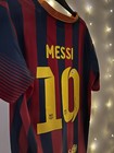 Lionel Messi Hand Signed Barcelona Shirt Beckett Authenticated Proof - Rare