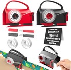 Wrapping Paper Cutter with 4 Tape 2 Replaceable Blade Sets for Gift Wrapping
