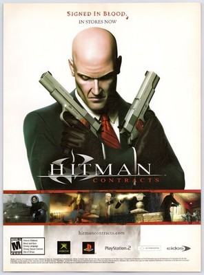 Hitman Contracts - PS2 Xbox - Vintage Original Print Ad/Poster Promo Art 2004