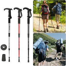 Trekking Poles Nordic Walking Hiking Sticks Anti-Shock Adjustable Alpenstock US