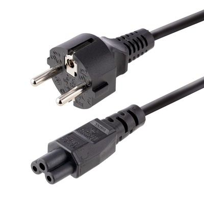 StarTech.com 3 m 10 Fuß Laptop-Netzkabel EU Schuko auf C5 2,5 A 250 V 18 AWG Notebook