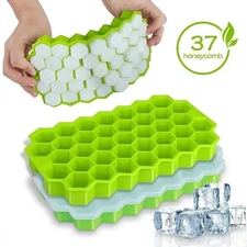 Silicone Ice Cube Trays Large Square, Round Molds For Whiskey, Cocktails, Drinks
