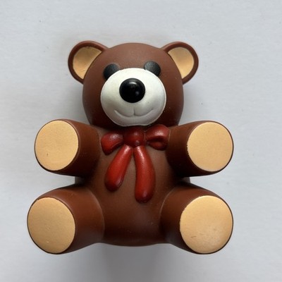 SQUEAKY TOY 1985 Brown Bear With Red Bow Similac 3  ROSS Laboratories