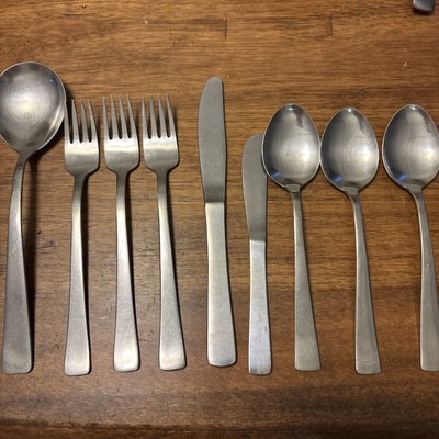 Lot Of 9 - Modern, Made In Sweden Rostfritt Stal Stainless Steel Flatware Pieces
