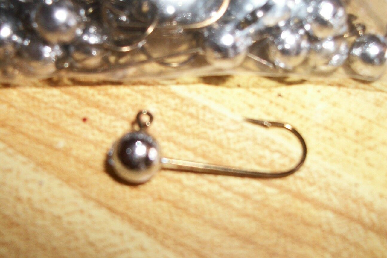 100 1/100 oz.  PLAIN ROUND JIG HEADS # 10 BRONZE HOOKS CRAPPIE TROUT PERCH