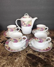 Studio Nova Palm Desert Tea Set Teapot 4 Cups Mugs 4 Saucers Y2216 Thailand 