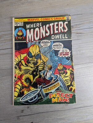 Where Monsters Dwell #19 Jan 1973 Marvel Comic The Insect Man