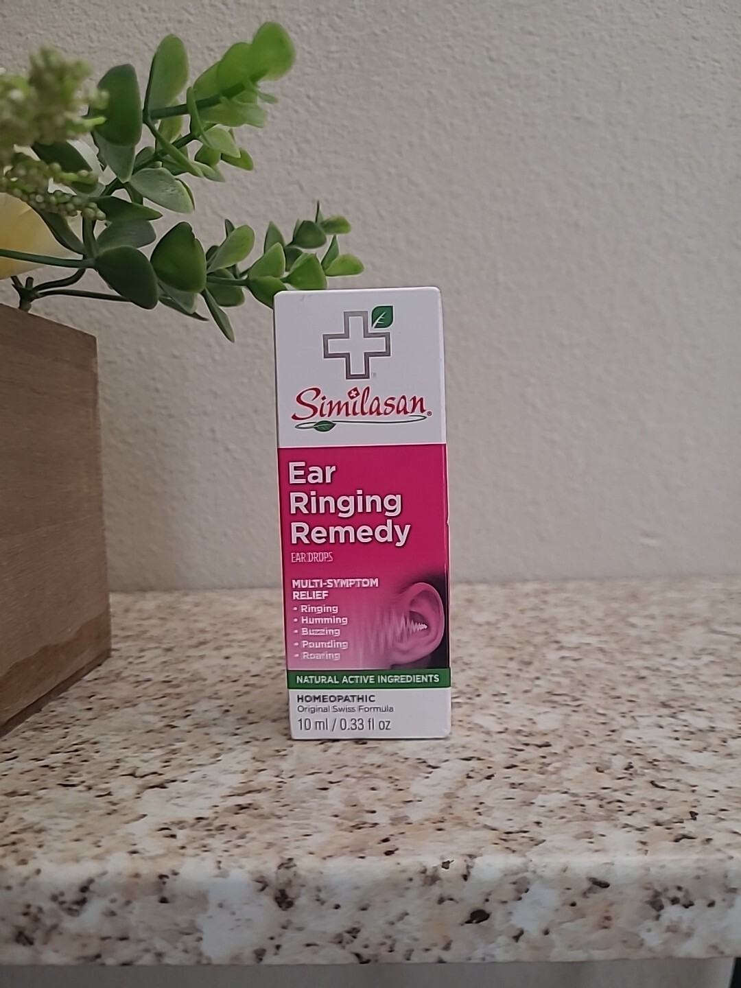 Similasan Ear Ringing Remedy, Relief Ear Drops, 0.33 fl oz (10 ml) Exp 03/2028