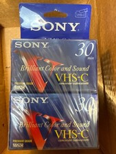 4x2 Sony TC-30VHGF Premium VHS-C Blank Camcorder Video Cassette Tape New