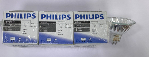 3x 50W Philips MR16 GU5.3 12V Halogen 36 Deg Spot Light Bulbs Lamp UV Block