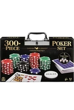 300 PIECE POKER CHIP WITH ALUMINUM CASE SET AND PLAYING CARD