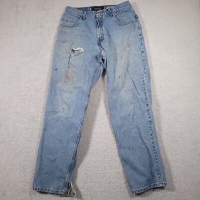 24h発送 LEVI'S Silver Tab 90s USA製 34x34 Vintage 90's Levi's Men's Silver Tab Baggy 570 Blue Jeans 34x34