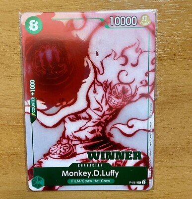 Monkey D. Luffy WINNER Sealed | Promo P-061 - One Piece TCG Card