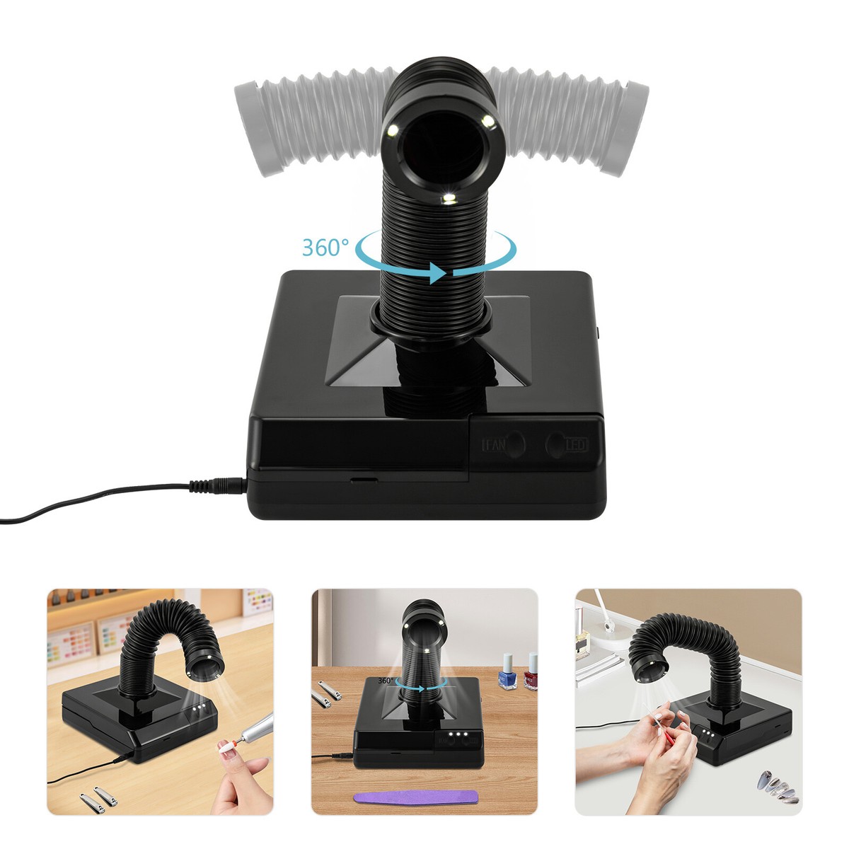 LEDUVLAMP+電動ネイルケアセット＋NAIL DUST COLLECTOR Nail Dust