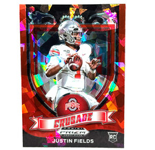 JUSTIN FIELDS - 2021 Prizm Draft CRUSADE Rookie RED ICE ATOMIC Bears Steelers