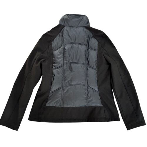 Guess Women's Black Puffer Jacket Size Large Winter Warm Pockets - Picture 2 of 11