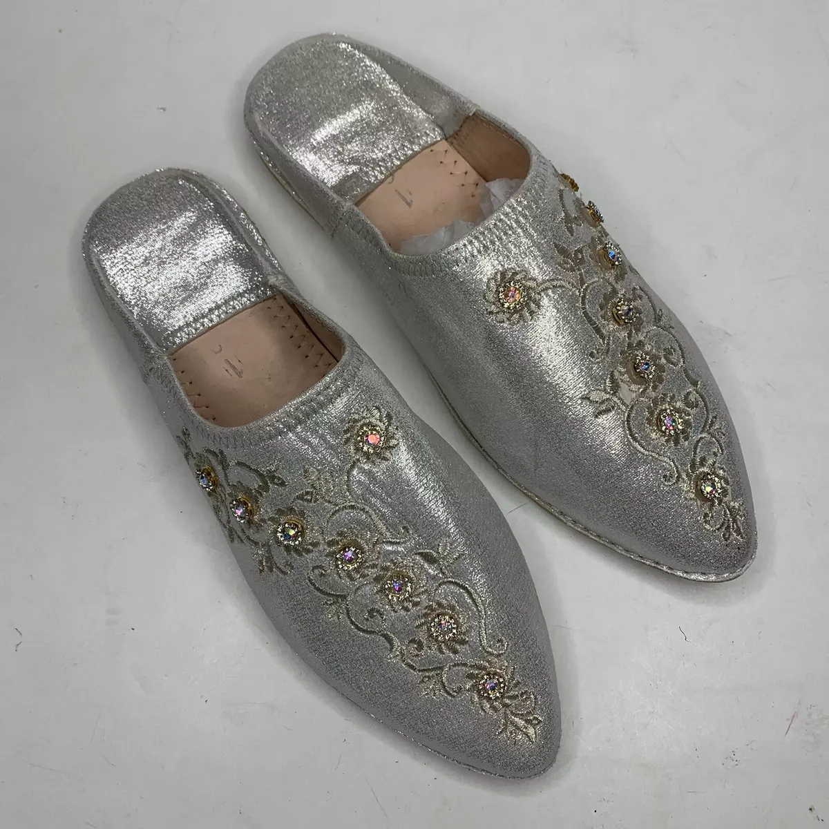 Slippers argenté clearance
