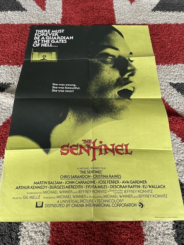 VINTAGE ORIGINAL Movie Cinema Poster One Sheet The Sentinel Horror Mancave Gore