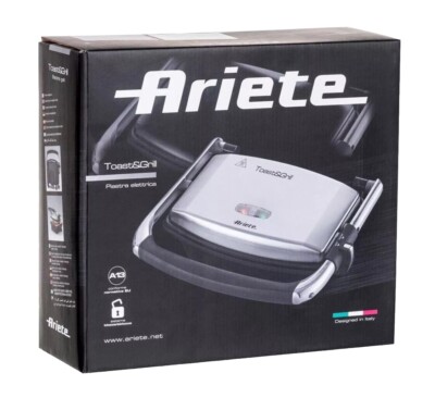 Toast & Grill Slim - Ariete 1911 - Antihaft-Elektroplatte für Toast und Sandwich