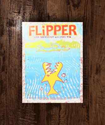 Flipper Original 40th Anniversary 2019 Official July Tour Ltd Concert Poster