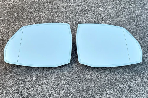 17-24 OEM Audi Q5 SQ5 Q7 L+R SIDE VIEW MIRROR WIDE ANGLE GLASS HEATED AUTO DIM