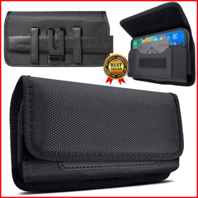Nylon Belt Clip Holster Carrying Pouch Case For iPhone 17 16 15 14 13 12 Pro Max
