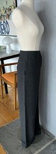 VINTAGE PRADA CHARCOAL GREY FLANNEL WIDE LEG PANT WITH CUFF SIZE EURO 46